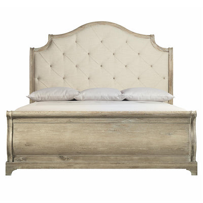 Rustic Patina Sleigh Bed King-Bernhardt-BHDT-387FR33-BedsFootboard/Side Rails-1-France and Son