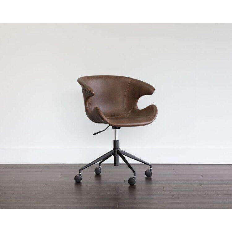 Kash Office Chair-Sunpan-SUNPAN-103840-Task ChairsBrown-15-France and Son