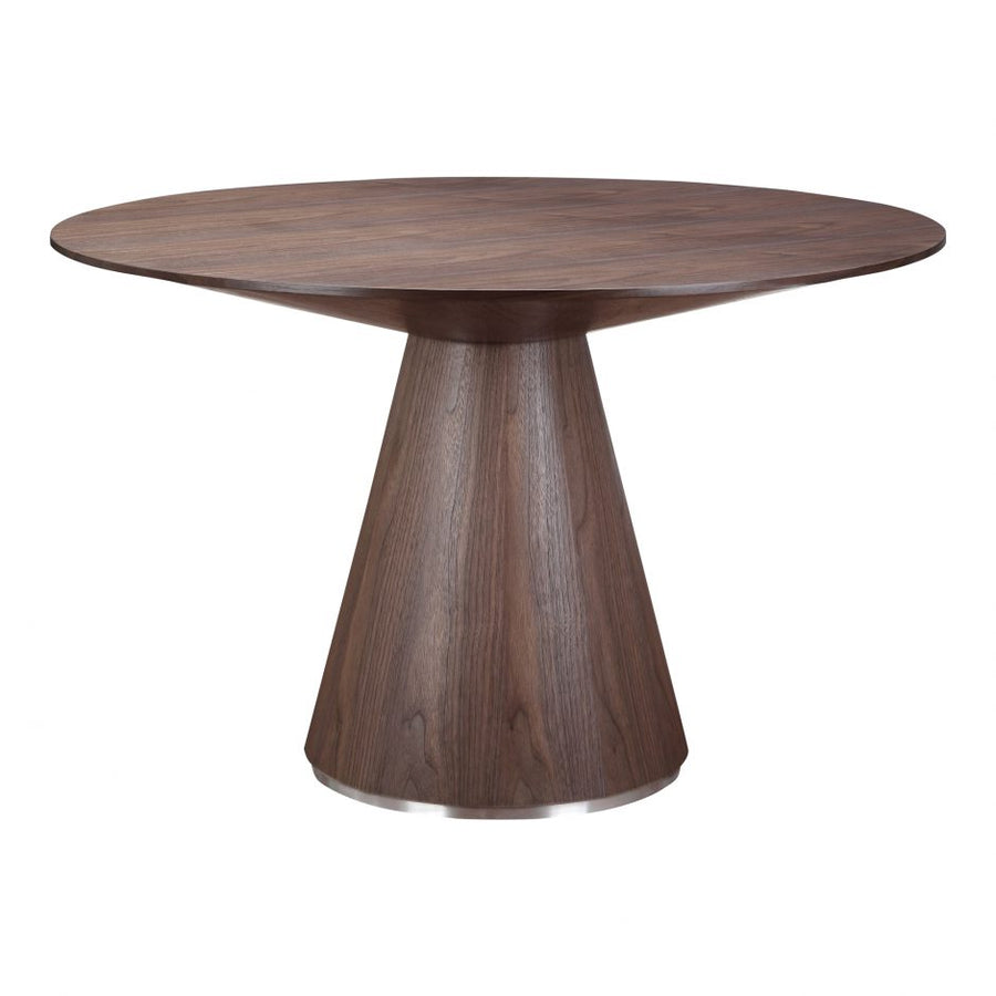 Otago Dining Table Round Walnut-Moes-MOE-KC-1028-03-0-Dining TablesWalnut-1-France and Son