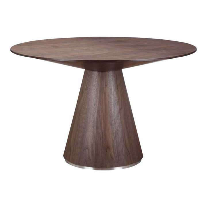 Otago Dining Table Round Walnut-Moes-MOE-KC-1028-03-0-Dining TablesWalnut-1-France and Son