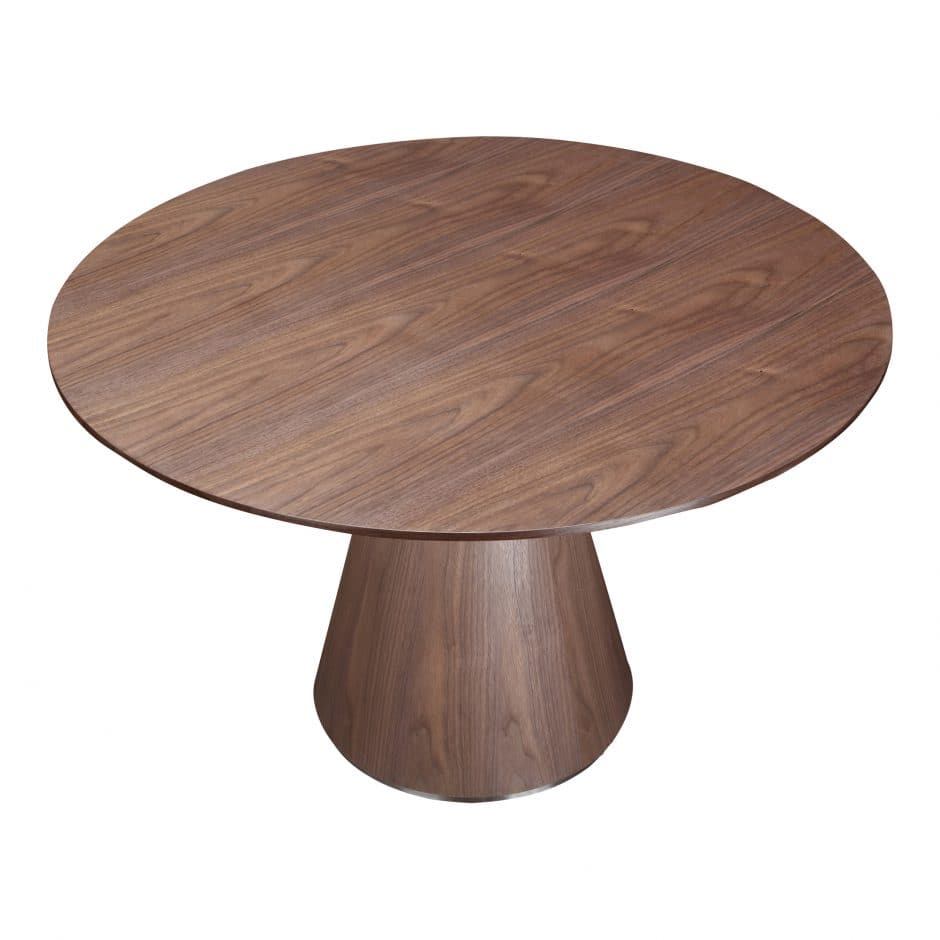 Otago Dining Table Round Walnut-Moes-MOE-KC-1028-03-0-Dining TablesWalnut-9-France and Son