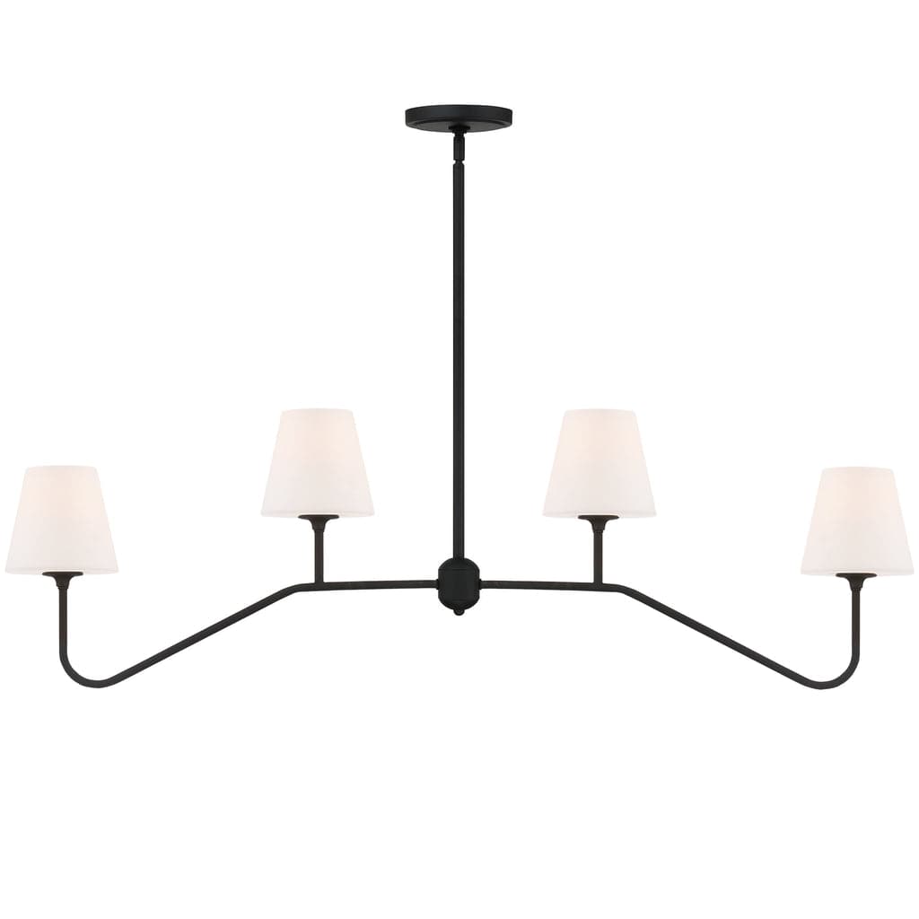 Keenan 4 Light Black Forged Chandelier-Crystorama Lighting Company-CRYSTO-KEE-A3004-BF-Chandeliers-1-France and Son