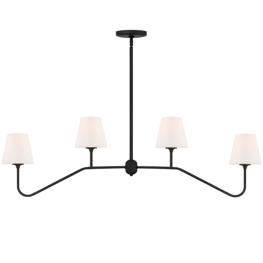 Keenan 4 Light Black Forged Chandelier-Crystorama Lighting Company-CRYSTO-KEE-A3004-BF-Chandeliers-1-France and Son