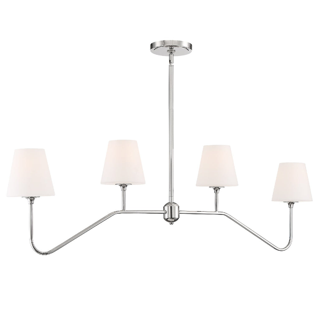 Keenan 4 Light Chandelier-Crystorama Lighting Company-CRYSTO-KEE-A3004-PN-ChandeliersPolished Nickel-1-France and Son