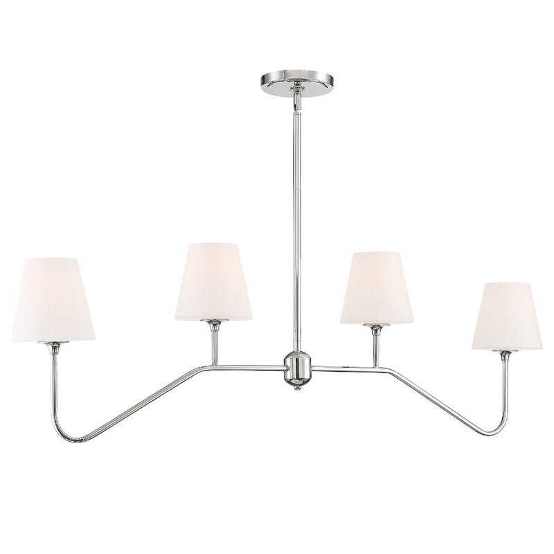 Keenan 4 Light Chandelier-Crystorama Lighting Company-CRYSTO-KEE-A3004-PN-ChandeliersPolished Nickel-1-France and Son