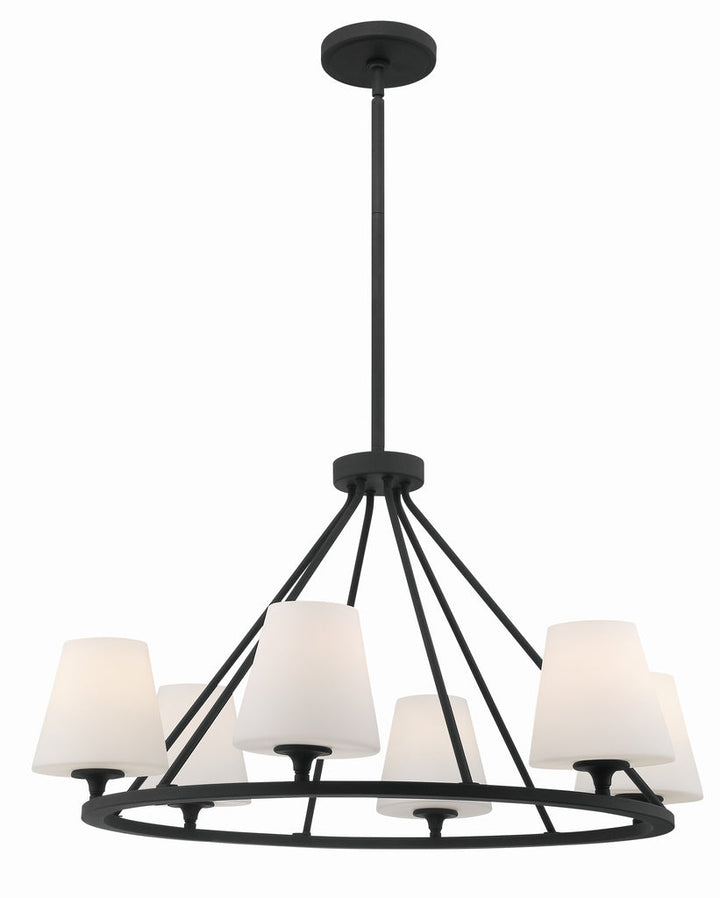 Keenan 6 Light Chandelier-Crystorama Lighting Company-CRYSTO-KEE-A3006-BF-ChandeliersBlack Forged-2-France and Son