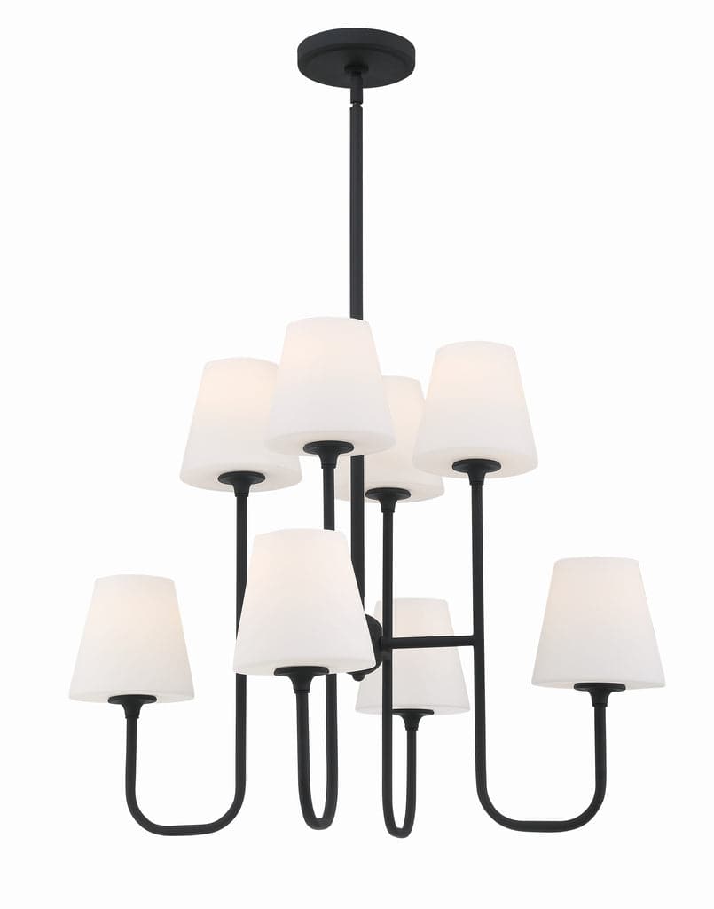 Keenan 8 Light Chandelier-Crystorama Lighting Company-CRYSTO-KEE-A3008-BF-ChandeliersBlack Forged-2-France and Son