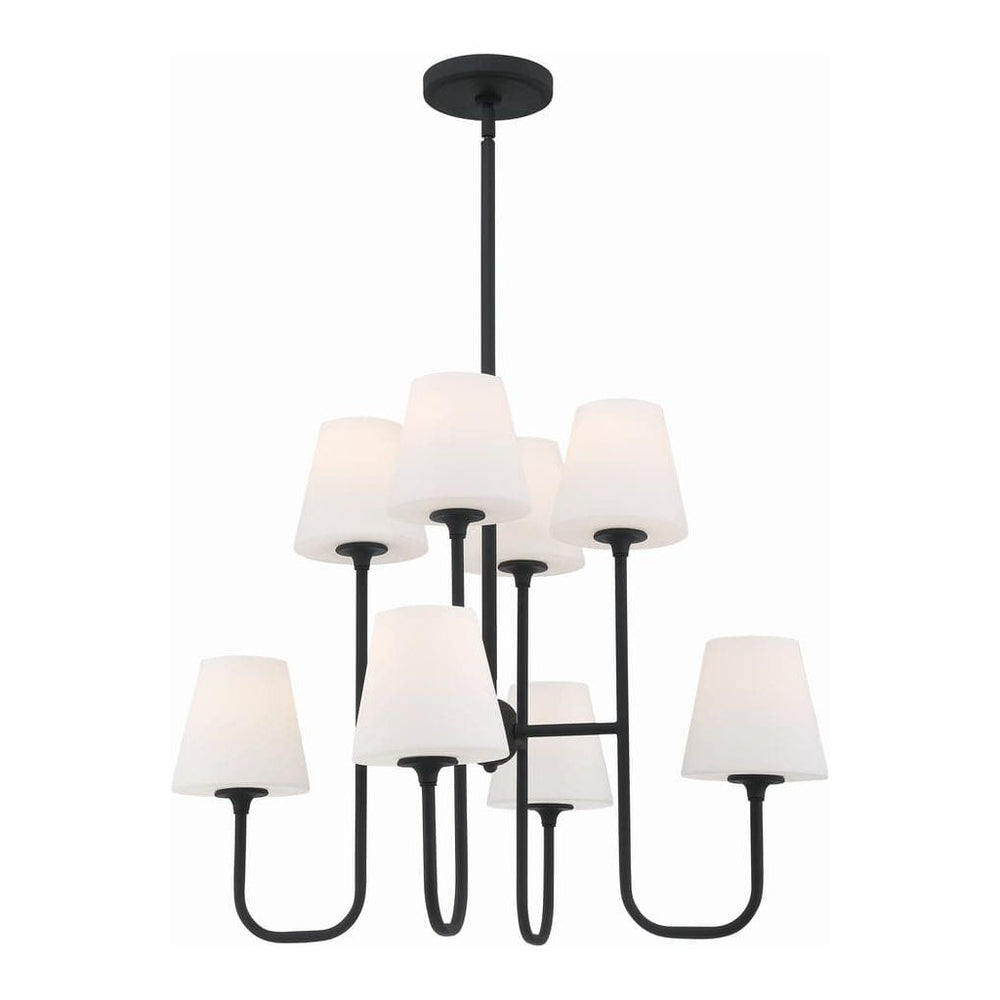 Keenan 8 Light Chandelier-Crystorama Lighting Company-CRYSTO-KEE-A3008-BF-ChandeliersBlack Forged-2-France and Son