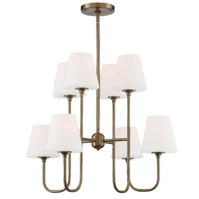 Keenan 8 Light Chandelier-Crystorama Lighting Company-CRYSTO-KEE-A3008-VG-ChandeliersBrass-2-France and Son