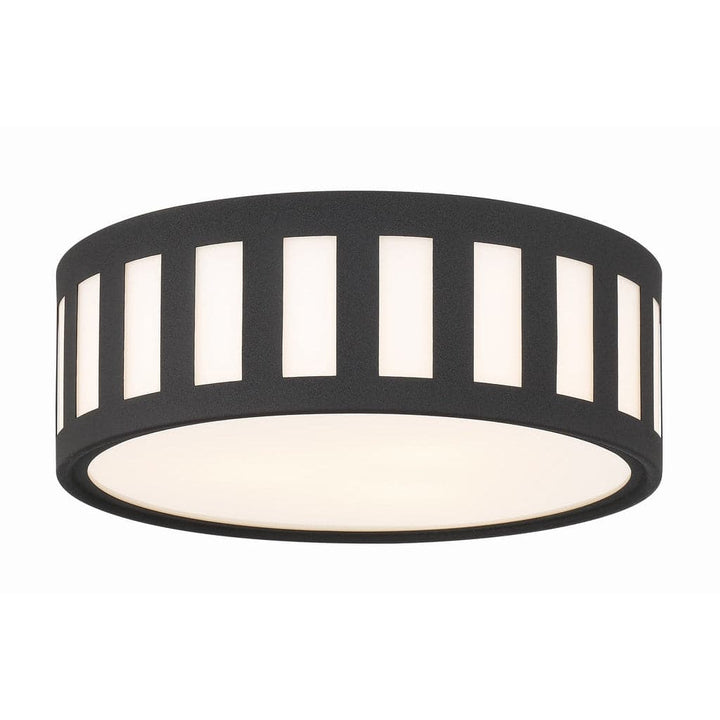 Kendal 3 Light Ceiling Mount-Crystorama Lighting Company-CRYSTO-KEN-2203-BF-Flush MountsBlack Forged-3-France and Son