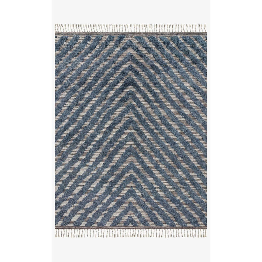 Khalid KF-06 Blue / Pewter Area Rug-Loloi-LOLOI-KHALKF-06BBPW160S-Rugs1'-6" x 1'-6" Square-1-France and Son