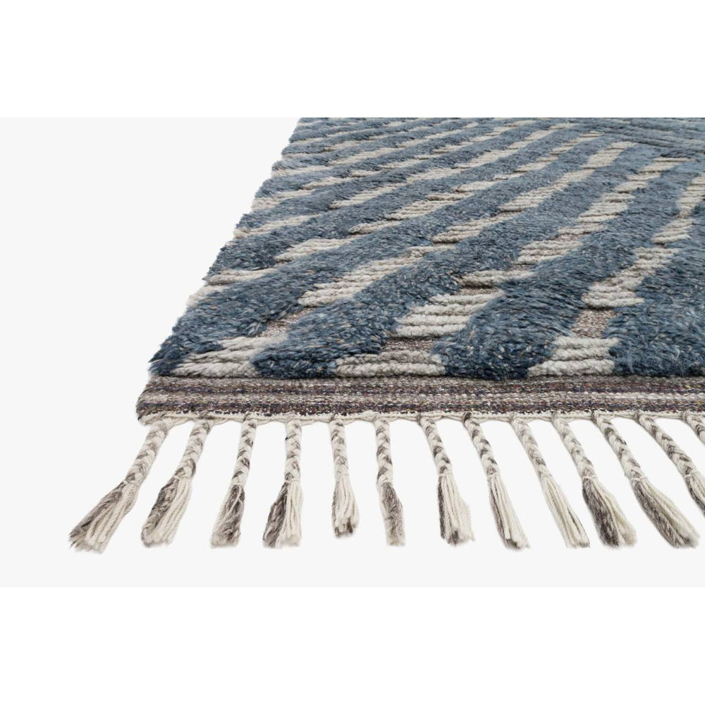 Khalid KF-06 Blue / Pewter Area Rug-Loloi-LOLOI-KHALKF-06BBPW160S-Rugs1'-6" x 1'-6" Square-2-France and Son