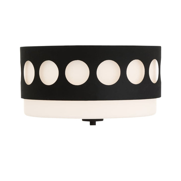 Kirby 2 Light Ceiling Mount-Crystorama Lighting Company-CRYSTO-KIR-B8100-BF-Flush MountsBlack Forged-3-France and Son