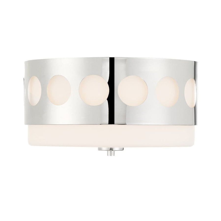 Kirby 2 Light Ceiling Mount-Crystorama Lighting Company-CRYSTO-KIR-B8100-PN-Flush MountsPolished Nickel-1-France and Son