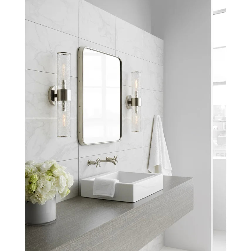 Liam Medium Sconce-Visual Comfort-VISUAL-KW 2118PN-CG-Bathroom LightingPolished Nickel-Clear Glass-2-France and Son