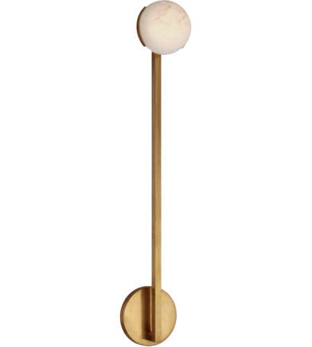 Pedro 26" Single Sconce-Visual Comfort-VISUAL-KW 2621AB-ALB-Wall LightingAntique-Burnished Brass-2-France and Son