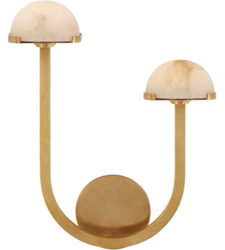 Pedro 15" Asymetrical Sconce-Visual Comfort-VISUAL-KW 2623AB-ALB-Wall LightingAntique-Burnished Brass Right-5-France and Son