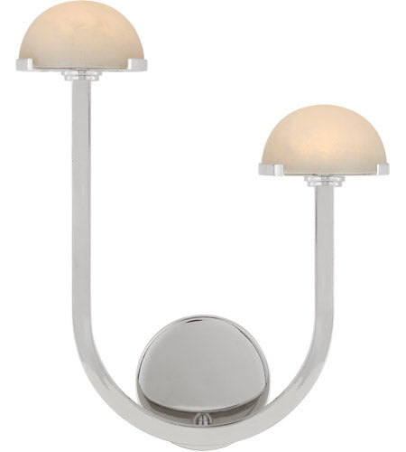 Pedro 15" Asymetrical Sconce-Visual Comfort-VISUAL-KW 2623PN-ALB-Wall LightingPolished Nickel Right-4-France and Son