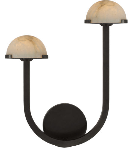 Pedro 15" Asymetrical Sconce-Visual Comfort-VISUAL-KW 2624BZ-ALB-Wall LightingBronze Left-3-France and Son