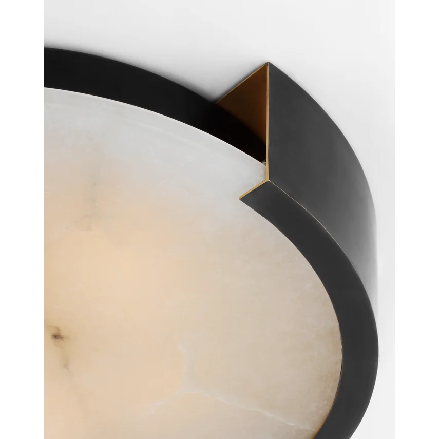 Margareth X-Large Flush Mount-Visual Comfort-VISUAL-KW 4016AB-ALB-Flush MountsAntique-Burnished Brass-Alabaster-4-France and Son