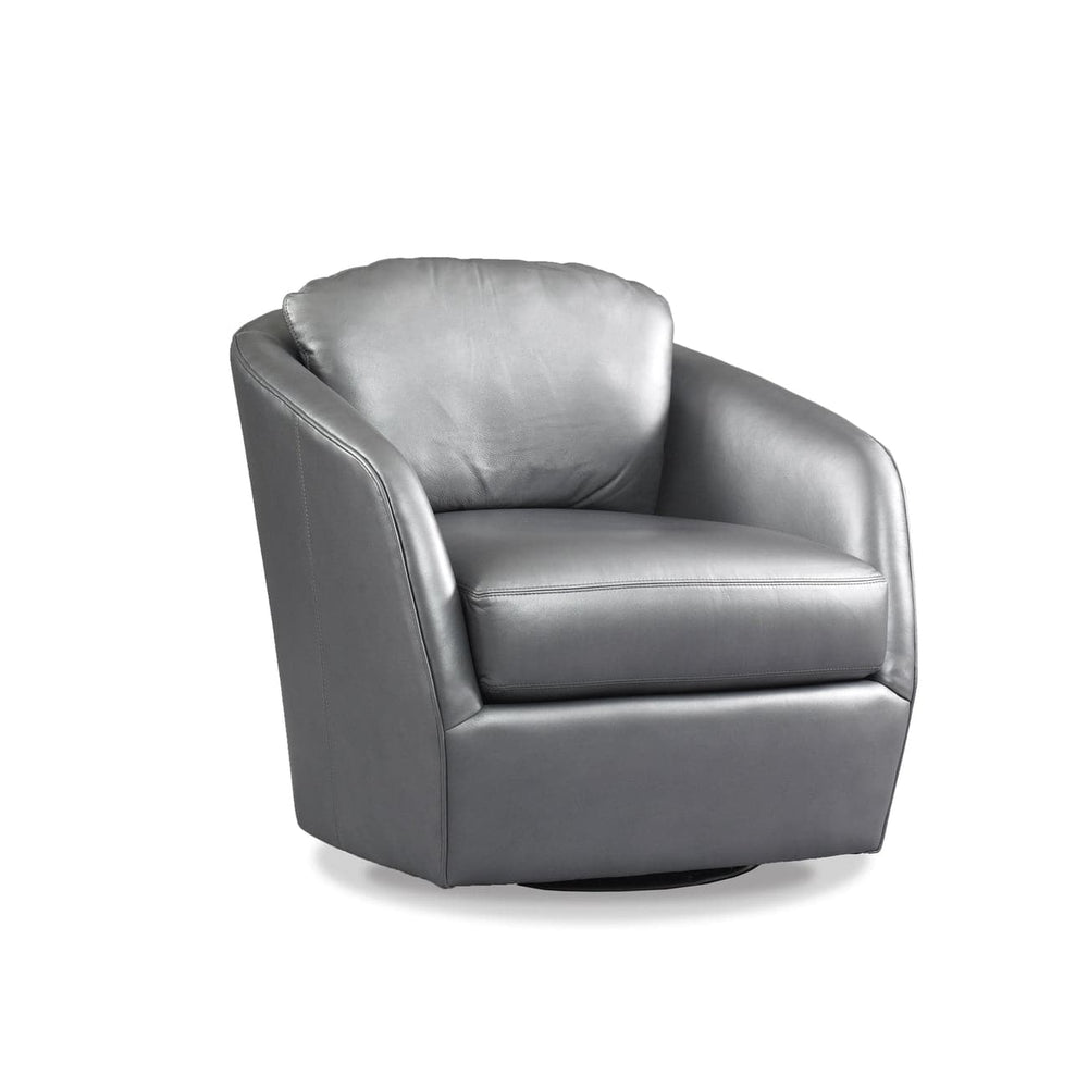 Gordon Swivel Chair-Precedent-Precedent-L3119-C3-Lounge ChairsLeather-Swivel-2-France and Son