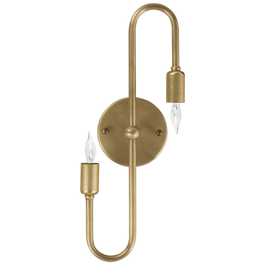 Rossi Sconce - Metal with Brass Finish-Noir-NOIR-LAMP510MB-Wall Lighting-1-France and Son