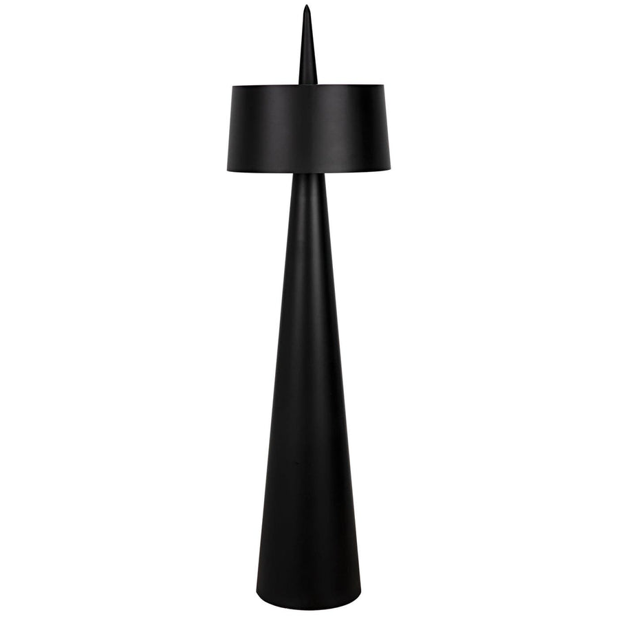 Moray Floor Lamp - Black Steel-Noir-NOIR-LAMP773MTB-Floor Lamps-1-France and Son
