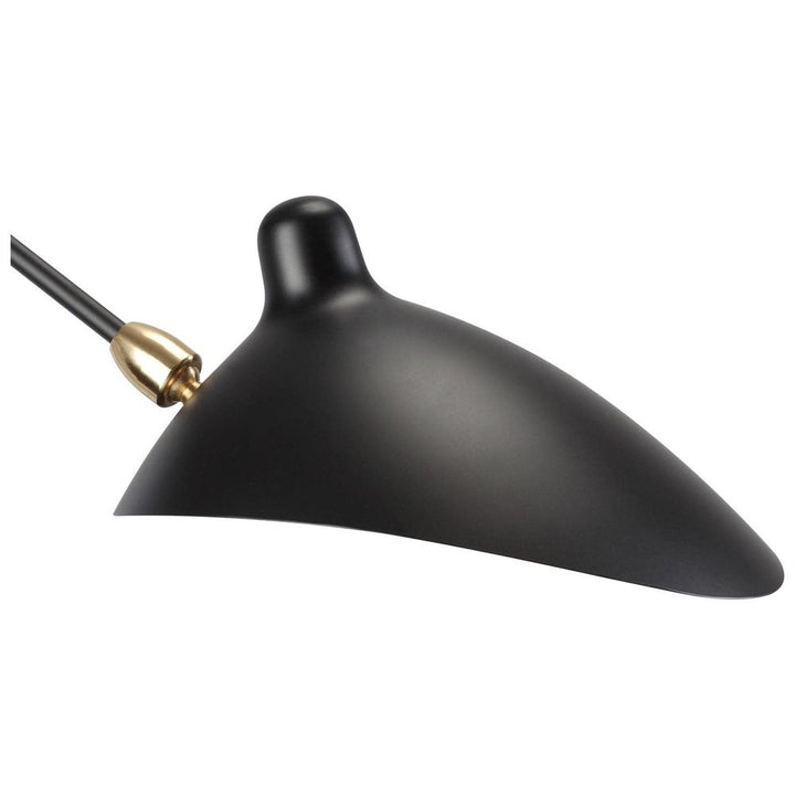 Mouille Double Swivel Sconce-France & Son-LAW016BLK-Wall Lighting-6-France and Son