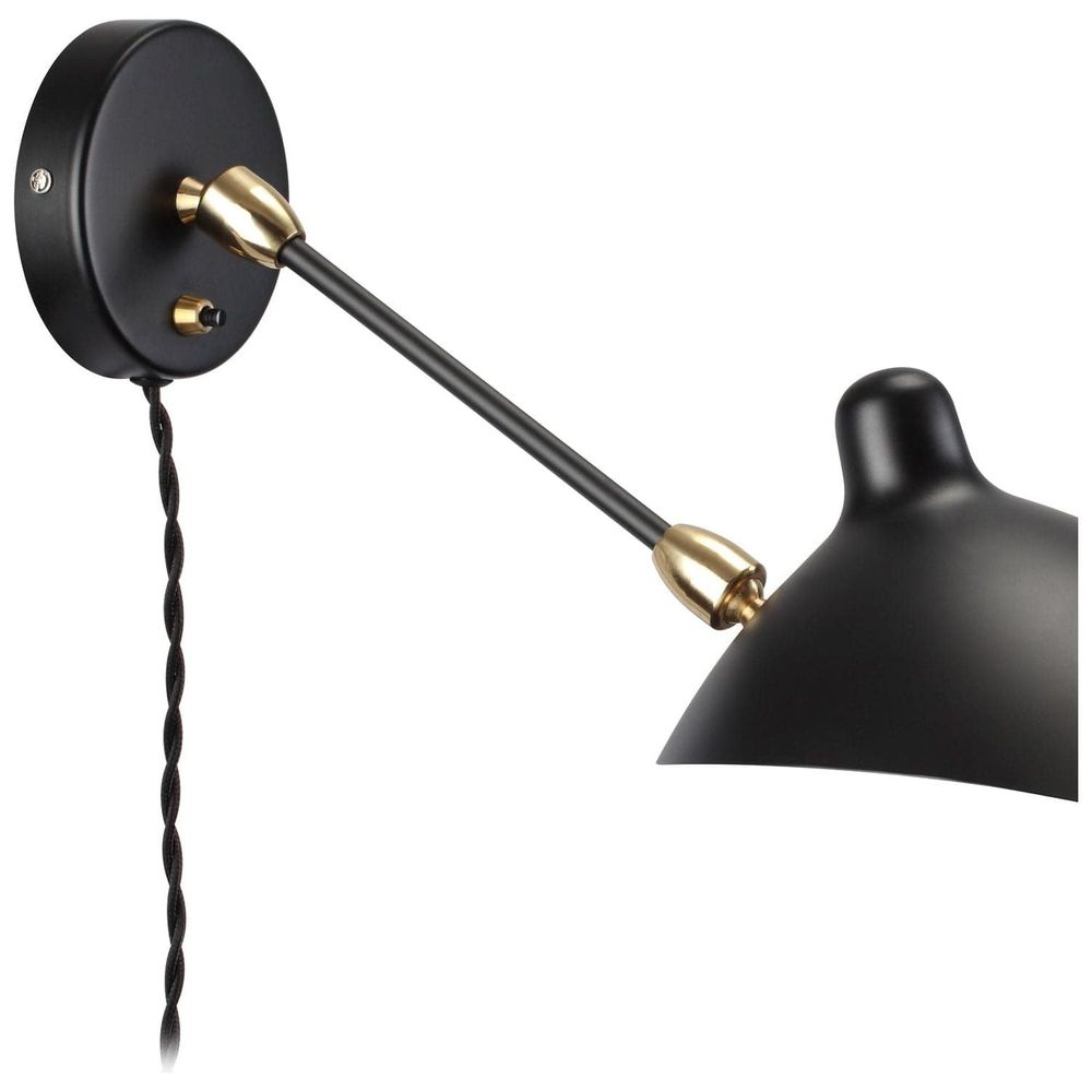 Mouille Double Swivel Sconce-France & Son-LAW016BLK-Wall Lighting-5-France and Son