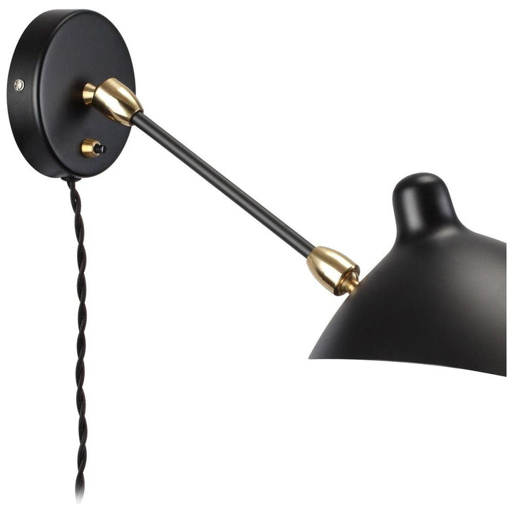 Mouille Double Swivel Sconce-France & Son-LAW016BLK-Wall Lighting-5-France and Son