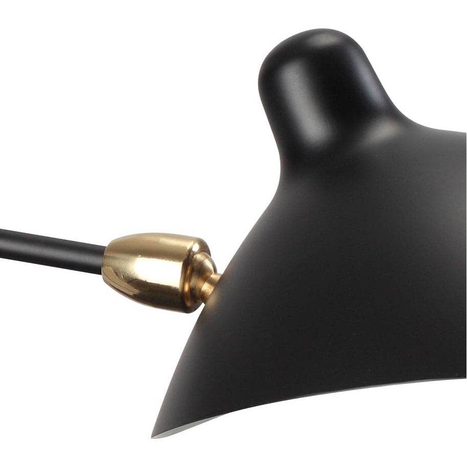 Mouille Double Swivel Sconce-France & Son-LAW016BLK-Wall Lighting-7-France and Son