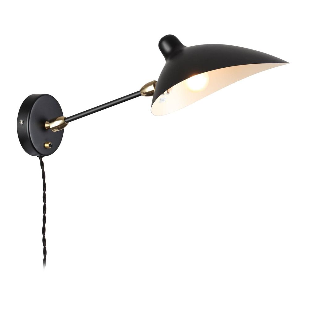 Mouille Double Swivel Sconce-France & Son-LAW016BLK-Wall Lighting-2-France and Son