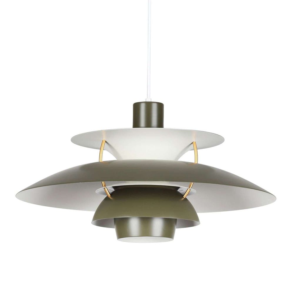 Mid Century Henningsen 5 Pendant Lamp - Green