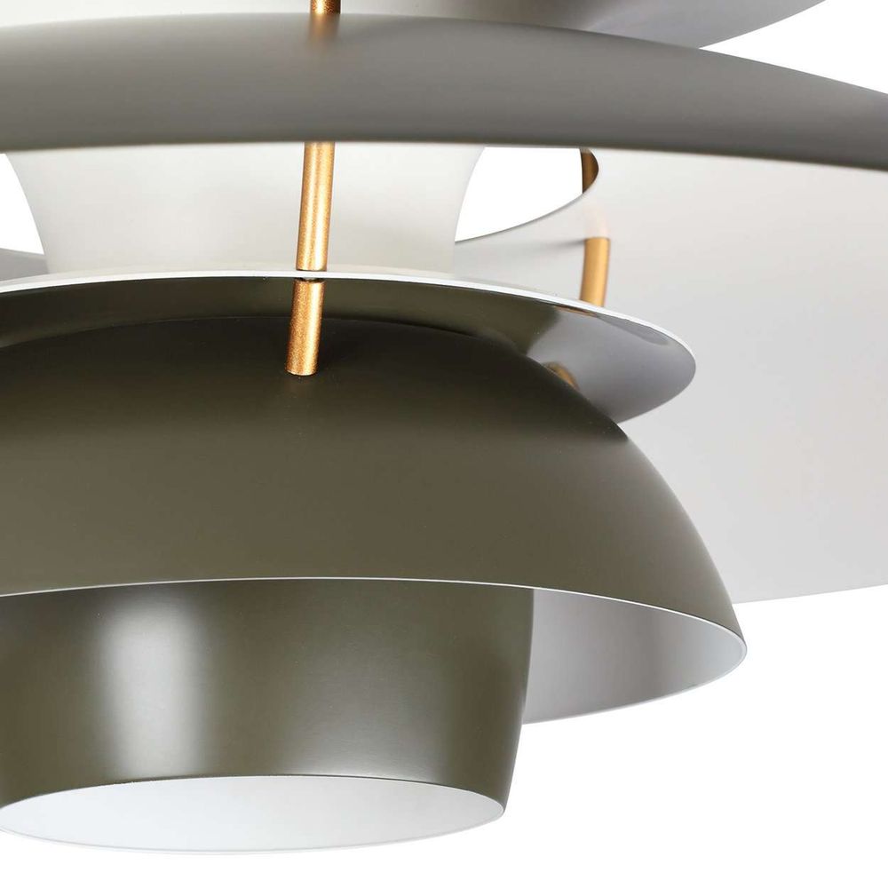 Mid Century Henningsen 5 Pendant Lamp - Green