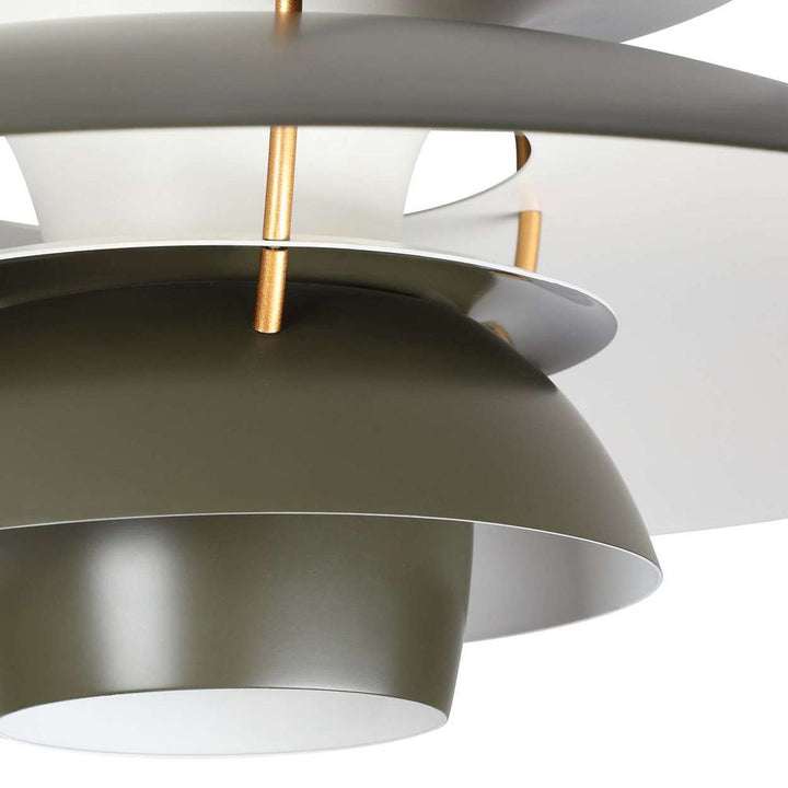 Mid Century Henningsen 5 Pendant Lamp - Green