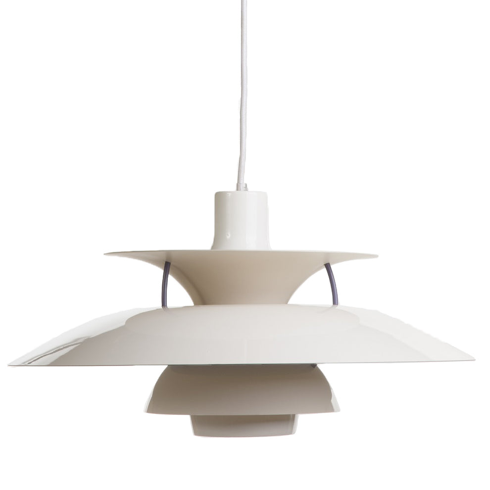 Mid-Century Modern Henningsen 5 Pendant Lamp - White – France & Son