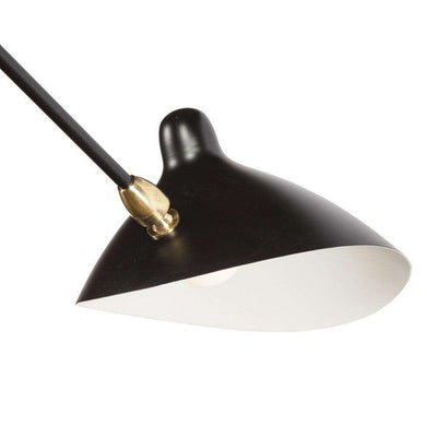 Mid Century Three-Arm MCL-R3 Ceiling Lamp-France & Son-LBC016BLK-ChandeliersBlack-2-France and Son