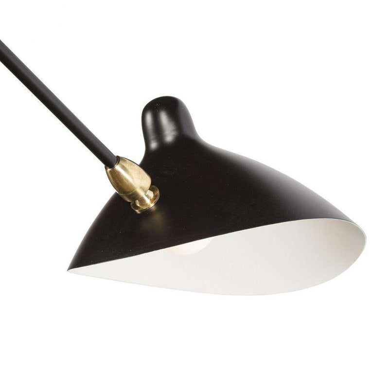 Mid Century Three-Arm MCL-R3 Ceiling Lamp-France & Son-LBC016BLK-ChandeliersBlack-2-France and Son