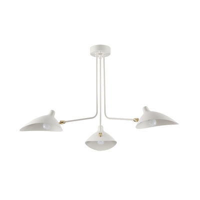 Three-Arm MCL-R3 Ceiling Lamp - Classic-France & Son-LBC092WHT3-ChandeliersWhite-4-France and Son