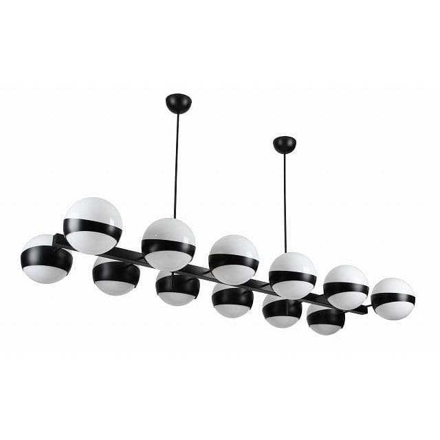 Sarfatti Multiplex Linear Chandelier-France & Son-LBC1812BLK-Chandeliers-1-France and Son