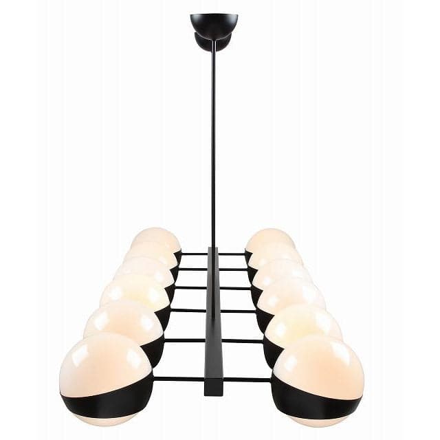 Sarfatti Multiplex Linear Chandelier-France & Son-LBC1812BLK-Chandeliers-2-France and Son