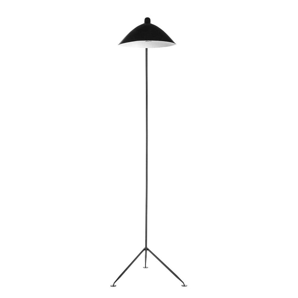 Mid Century MFL-1 Floor Lamp-France & Son-LBF022BLK-Floor LampsBlack-2-France and Son