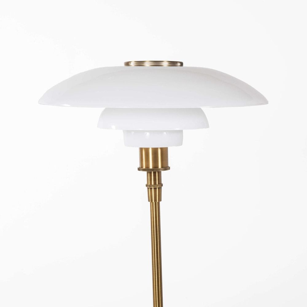 Henningsen Large Floor Lamp - Brass-France & Son-LBF028BRASS-Floor Lamps-2-France and Son