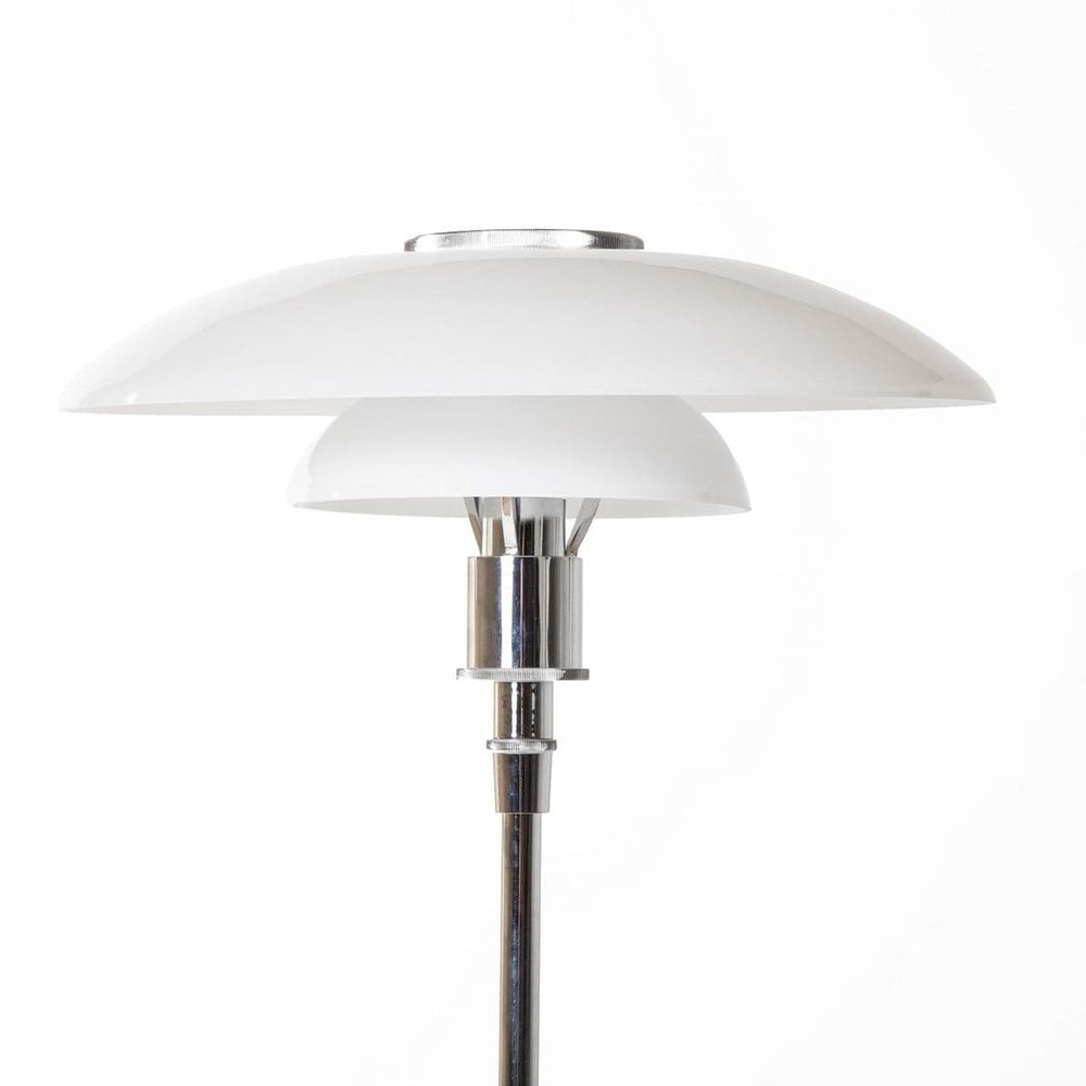 Henningsen Large Floor Lamp - Chrome-France & Son-LBF028CHR-Floor Lamps-2-France and Son