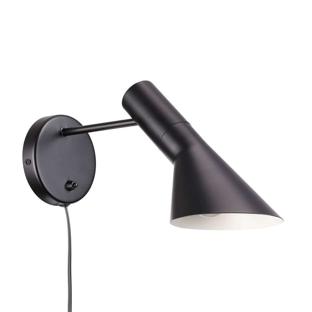 AJ Wall Sconce - Black-France & Son-LBW002BLACK-Wall Lighting-3-France and Son