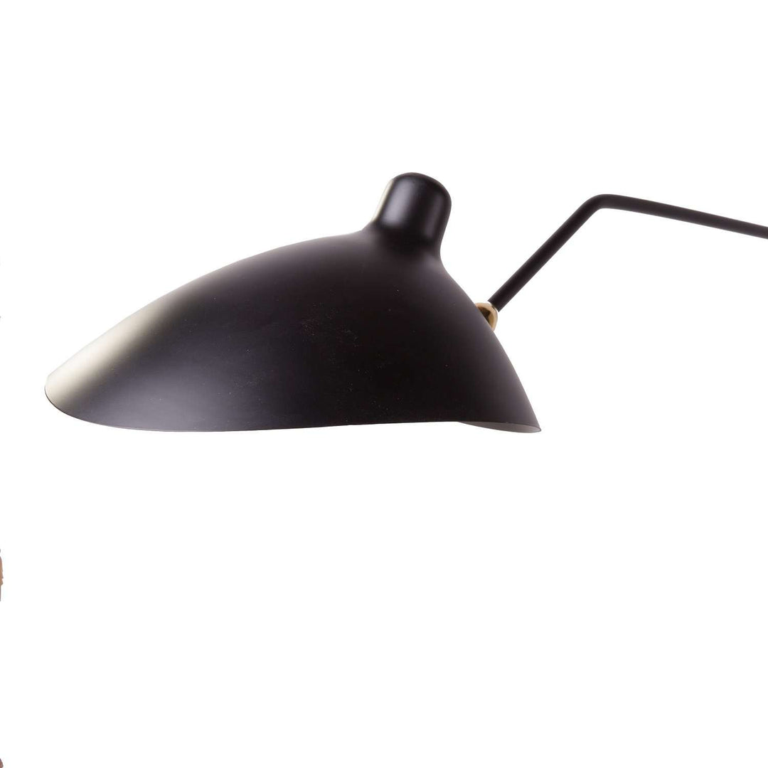 Serge MSC-R1C Rotating Sconce - One Curved Arm-France & Son-LBW015BLKD-Wall LightingBlack-5-France and Son