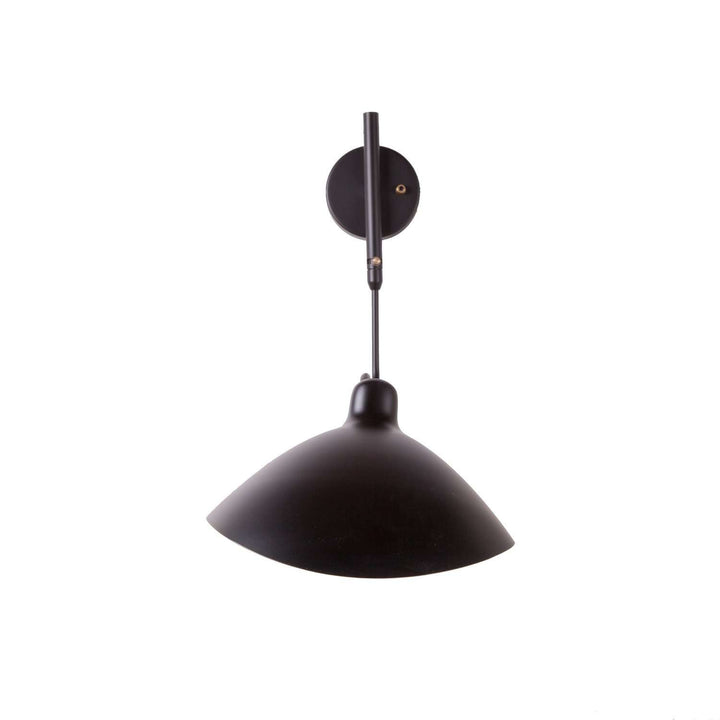 Serge MSC-R1C Rotating Sconce - One Curved Arm-France & Son-LBW015BLKD-Wall LightingBlack-3-France and Son