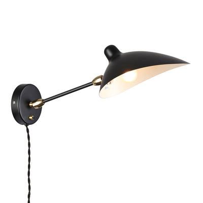 Mid Century Mouille Double Swivel Sconce - 19"-France & Son-LBW016BLK-Wall LightingBlack-3-France and Son