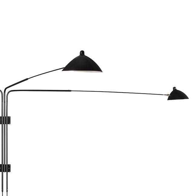 Serge Five Arm Rotating Wall Sconce-France & Son-LBW037BLK-Wall Lighting-3-France and Son