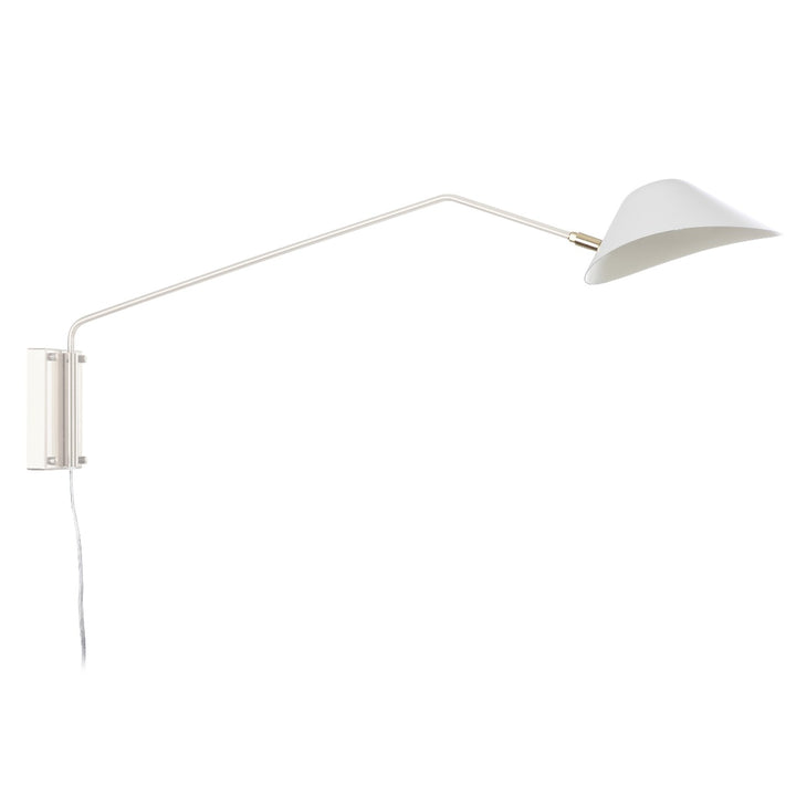Mid Century Chapeau Long Rotating Wall Sconce-France & Son-LBW094CWHT-Wall LightingWhite-4-France and Son